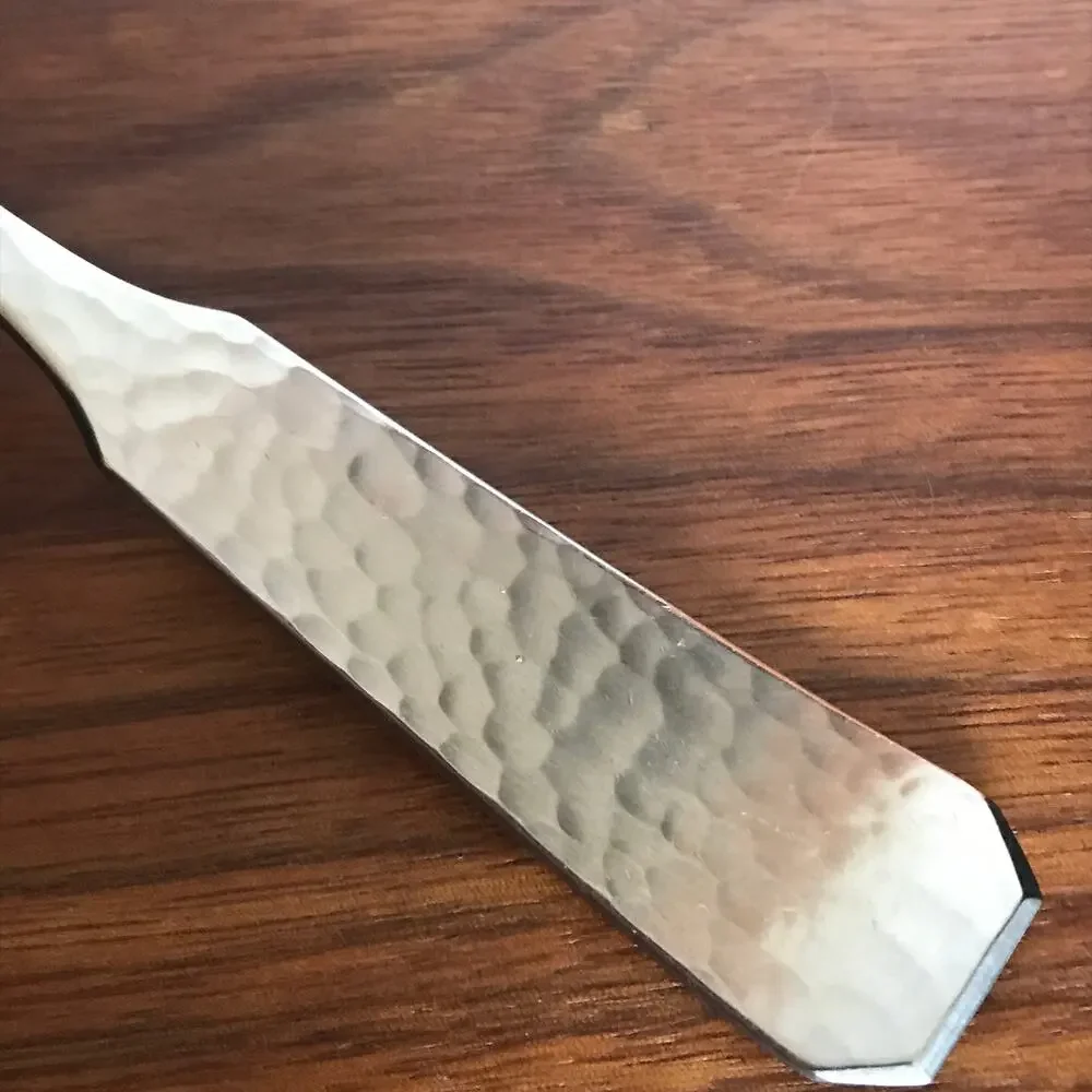 Reed & Barton COLONIAL FORGE Stainless Hammered Satin solid serving spoon (1)